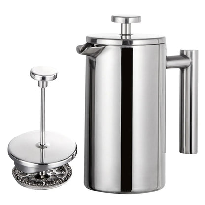 Stainless Steel French Press Coffee Maker With Double Wall Insulation 8