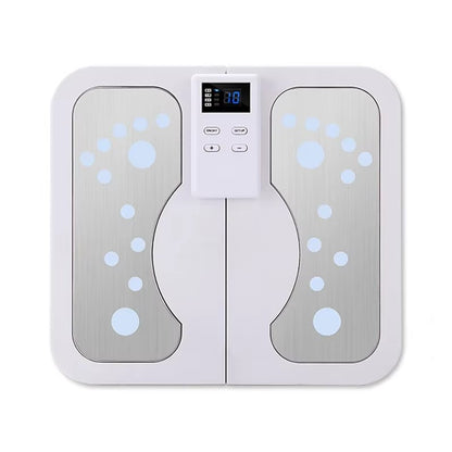 Electric EMS TENS Foot Massager, Muscle Massage Device, Heating Pulse Stimulator for Feet and Legs, Circulation