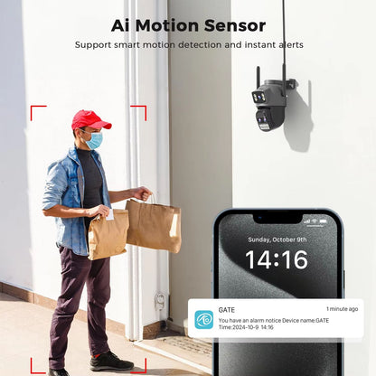 BESDER 15MP WiFi PTZ Outdoor Security Camera With Dual Lens  Human Detection 5