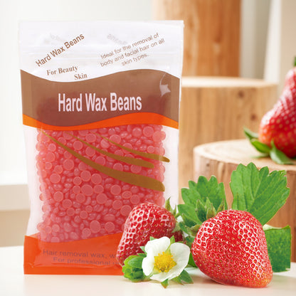 Depilatory Hard Wax Beans, Stripless Waxing Beans for Face, Underarm, and Bikini Line, with Natural Ingredients