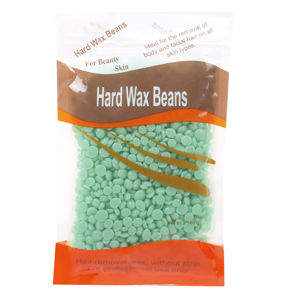 Depilatory Hard Wax Beans, Stripless Waxing Beans for Face, Underarm, and Bikini Line, with Natural Ingredients