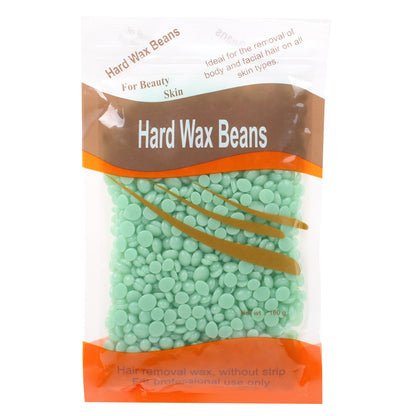 Depilatory Hard Wax Beans, Stripless Waxing Beans for Face, Underarm, and Bikini Line, with Natural Ingredients