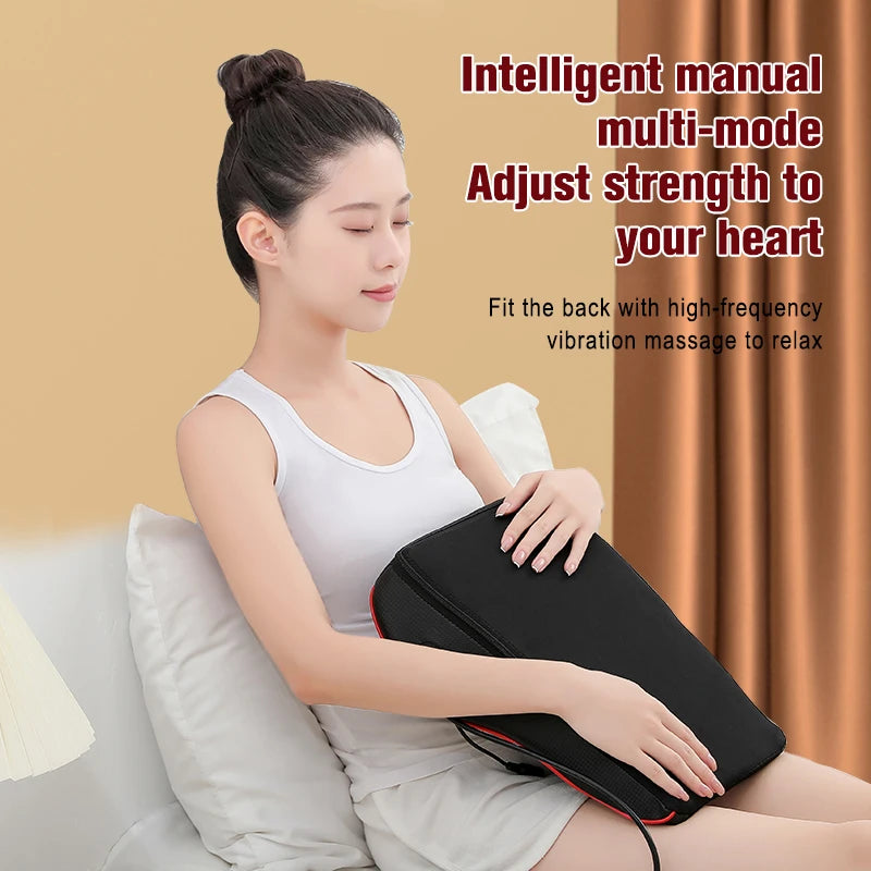 Heating Vibrating Massage Device Electric Shiatsu Head Neck Cervical Traction Car Back Body Massage 3