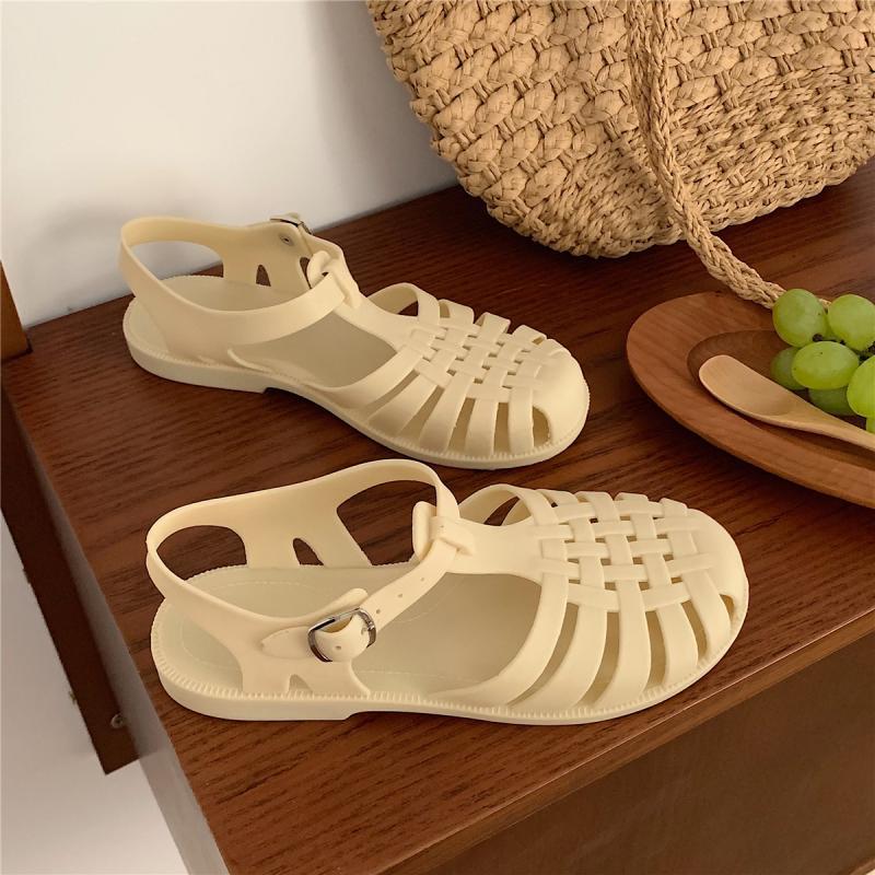 Gladiator Style Women Rome Sandals Soft PVC Summer Shoes Peep Toe Cutout Design Girls Student Stree 10