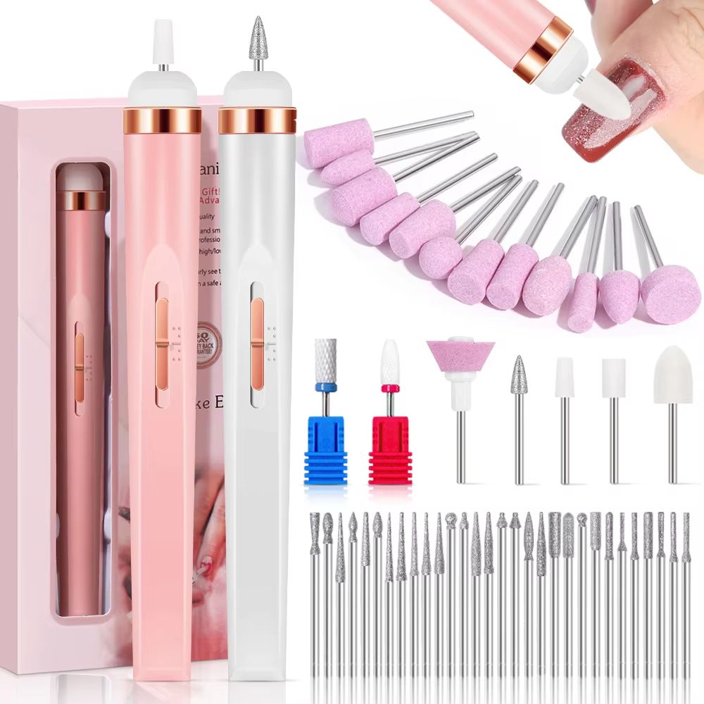 YIKOOLIN Portable Electric Nail Drill with 4 Speeds & Cuticle Trimmer