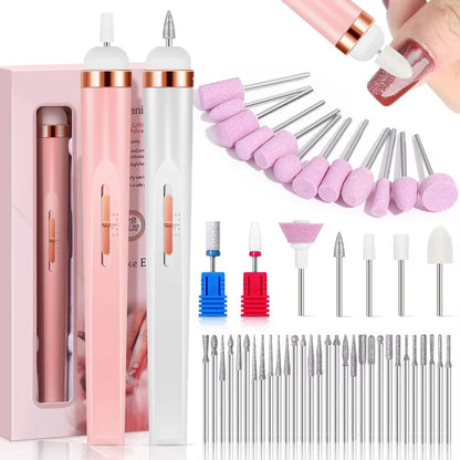 YIKOOLIN Portable Electric Nail Drill with 4 Speeds & Cuticle Trimmer