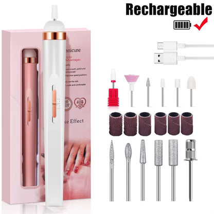 YIKOOLIN Portable Electric Nail Drill With 4 Speeds  Cuticle Trimmer 7
