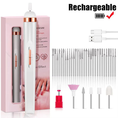 YIKOOLIN Portable Electric Nail Drill With 4 Speeds  Cuticle Trimmer 10