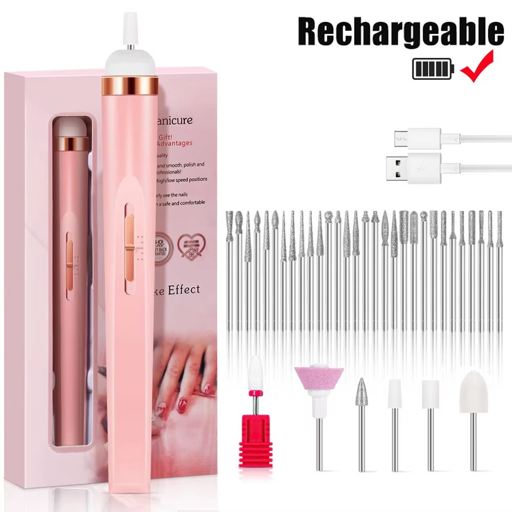 YIKOOLIN Portable Electric Nail Drill With 4 Speeds  Cuticle Trimmer 11