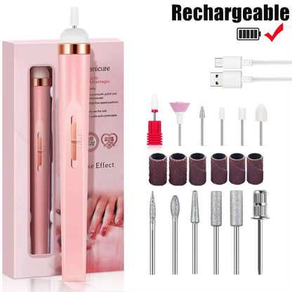 YIKOOLIN Portable Electric Nail Drill With 4 Speeds  Cuticle Trimmer 8