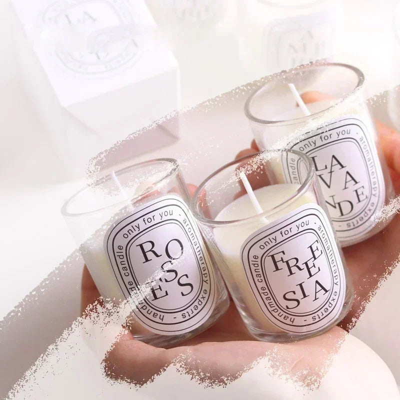 Elegant Wedding Gift Clear Scented Candle In Crystal Glass Jar Long Lasting Fragrance 3