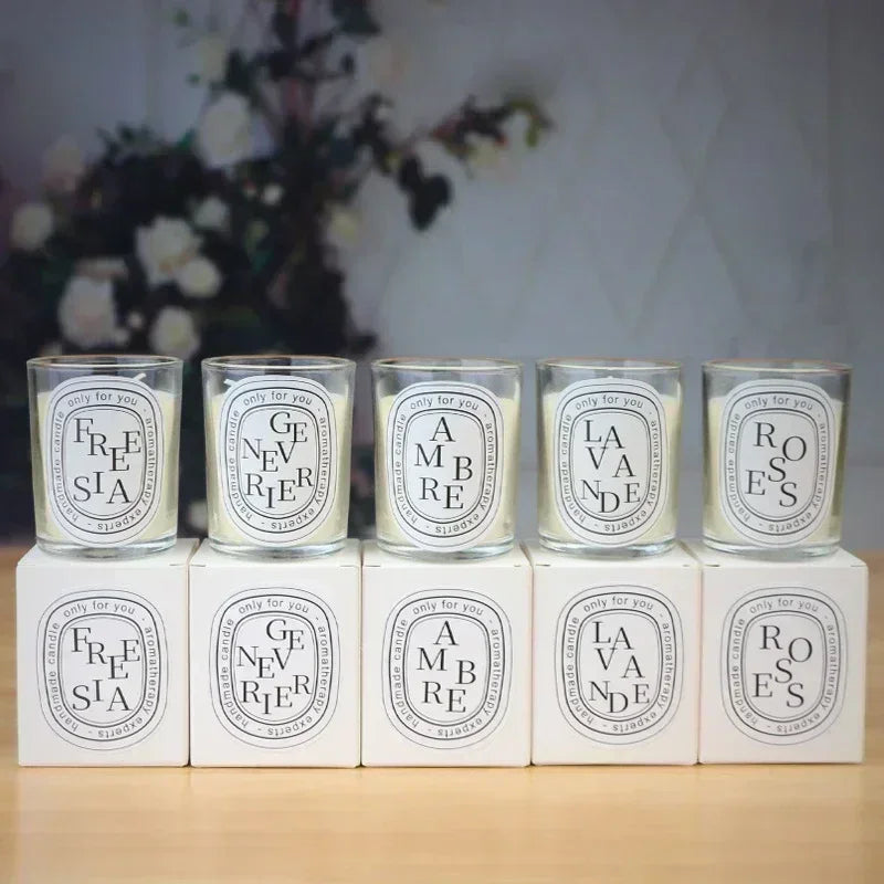 Elegant Wedding Gift Clear Scented Candle In Crystal Glass Jar Long Lasting Fragrance 4