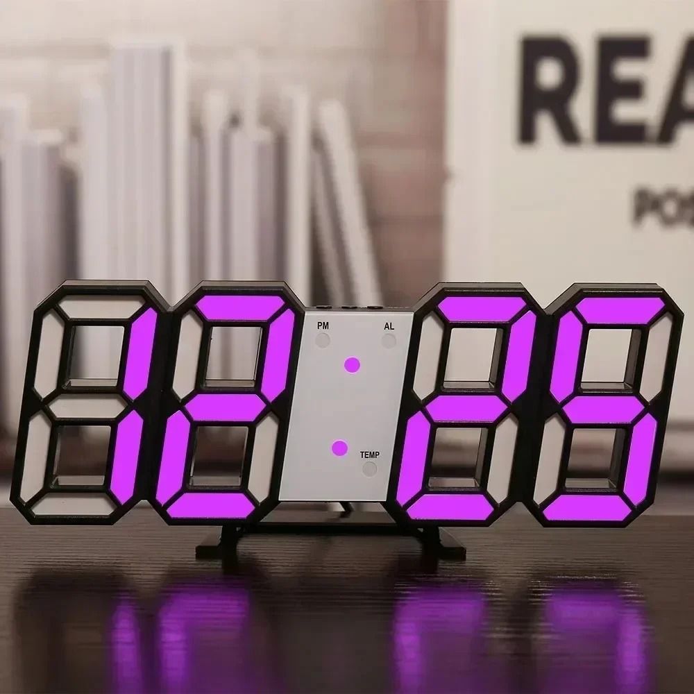 3D LED Digital Alarm Clock With Date And Temperature Display 9