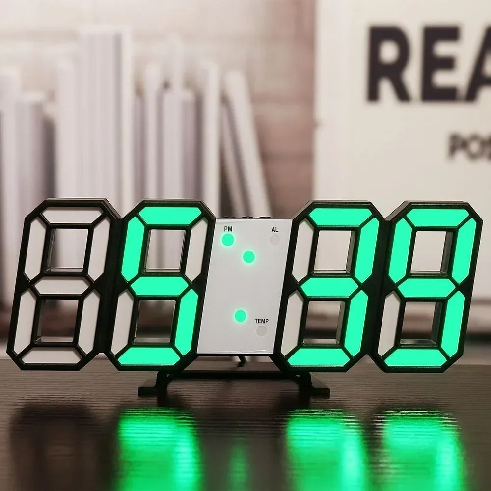 3D LED Digital Alarm Clock With Date And Temperature Display 10