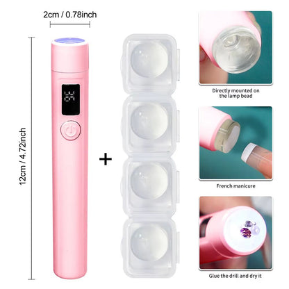 ProGlow Rechargeable UV LED Nail Lamp With Display  Removable Stand 10