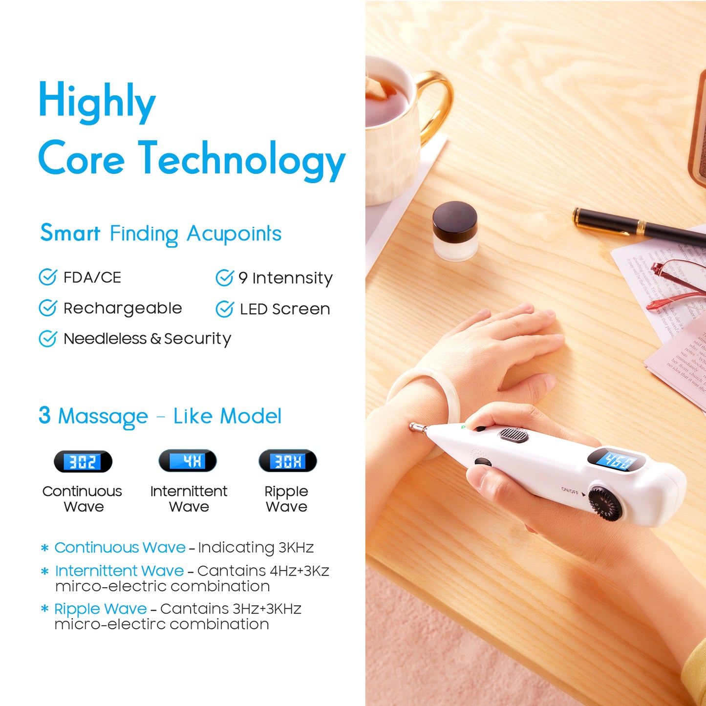 Acupressure Pen, Electronic Acupuncture Pen, Massage Pen Pain Relief, Meridian Energy Therapy