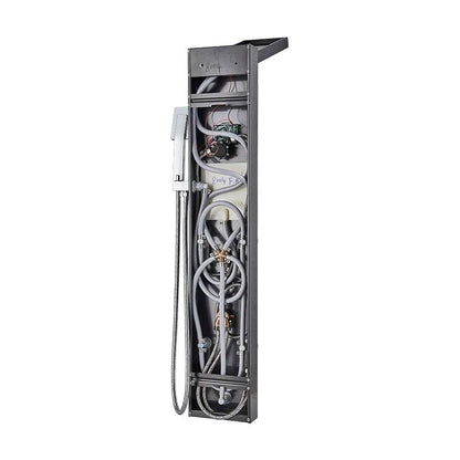 LED Rainfall Shower Panel With Digital Display And Massage Jets 4