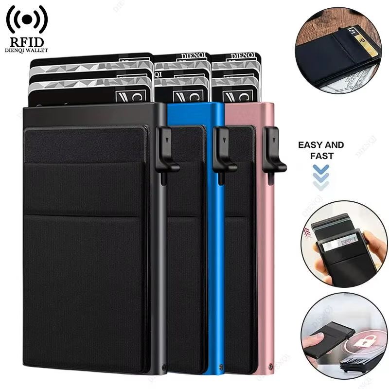 SecureSlim RFID Blocking Metal Card Holder Wallet for Men