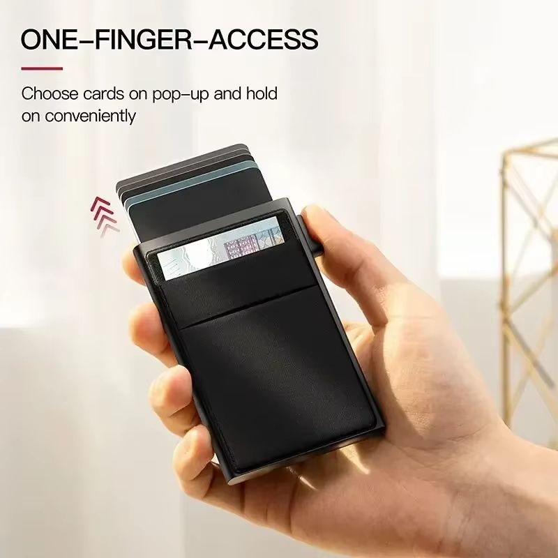 SecureSlim RFID Blocking Metal Card Holder Wallet For Men 3