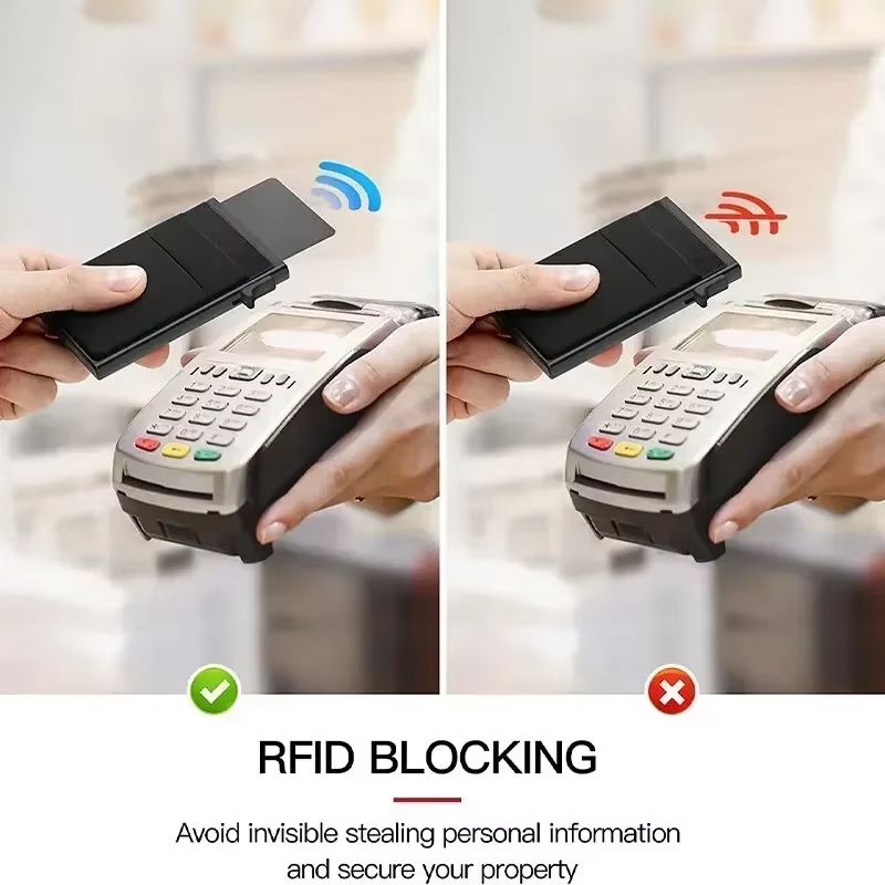 SecureSlim RFID Blocking Metal Card Holder Wallet For Men 4