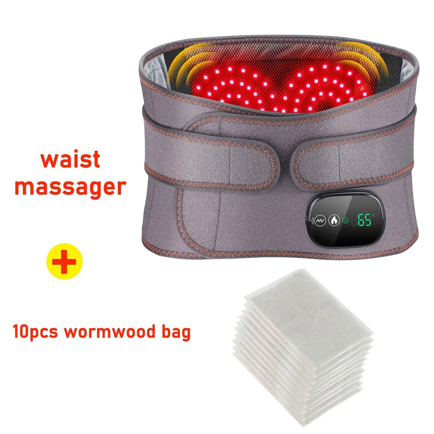 Electric Heating Waist Massager Belt With Vibration And Hot Compress 9