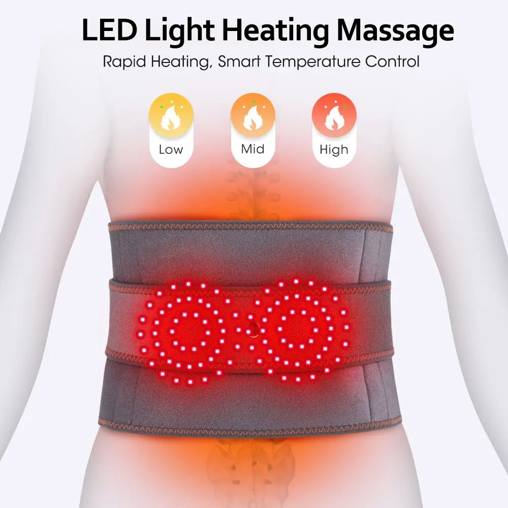 Electric Heating Waist Massager Belt With Vibration And Hot Compress 3