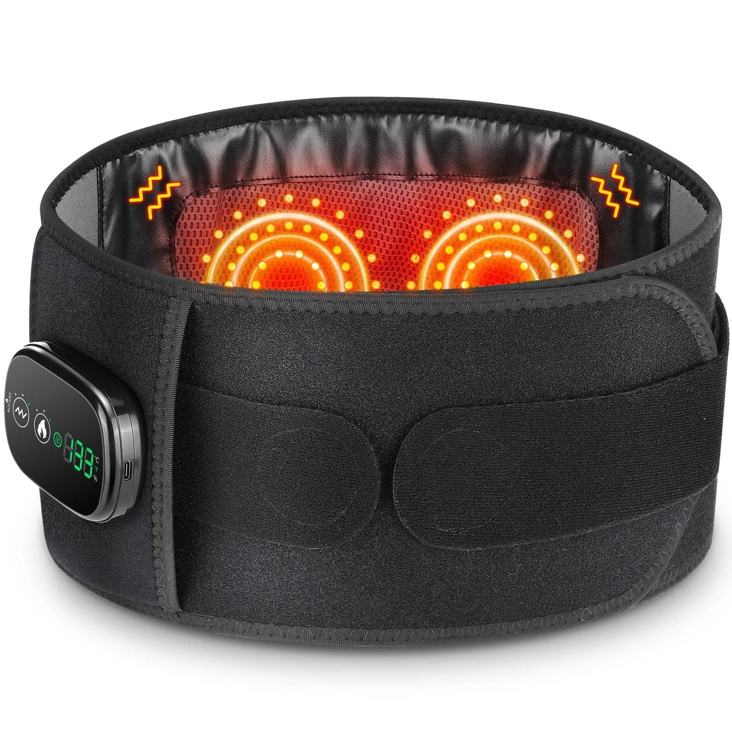 Electric Heating Waist Massager Belt With Vibration And Hot Compress 8