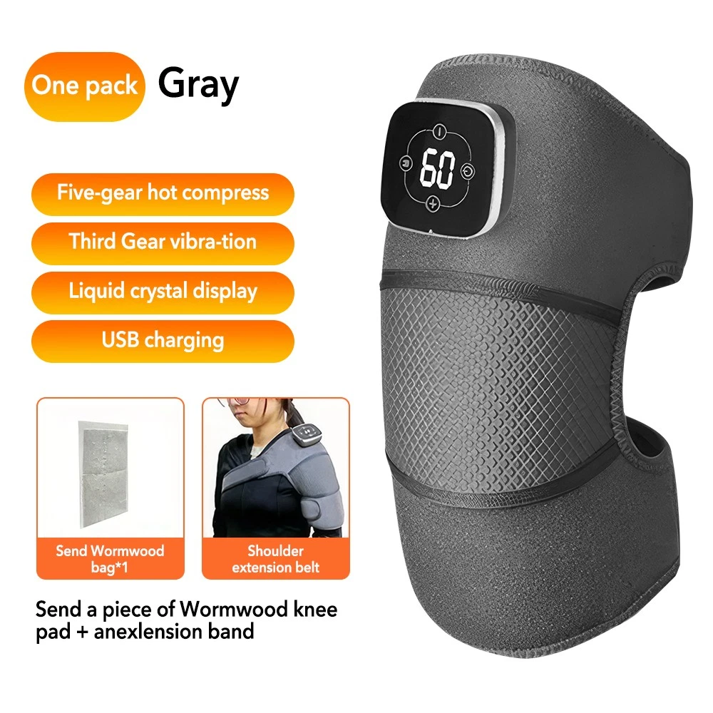 Universal Vibration Knee Warmer, Heated Knee Brace, Shoulder Massage Warmer, Adjustable Joint Pain Relief Device