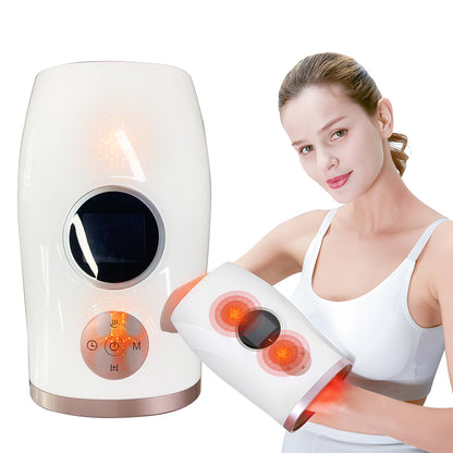LED Screen Finger Hand Massager, Hand Massage with Heat and Compression, Quiet Portable Hand Massager