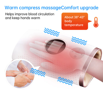 LED Screen Finger Hand Massager Hand Massage With Heat And Compression Quiet Portable Hand Massager 1