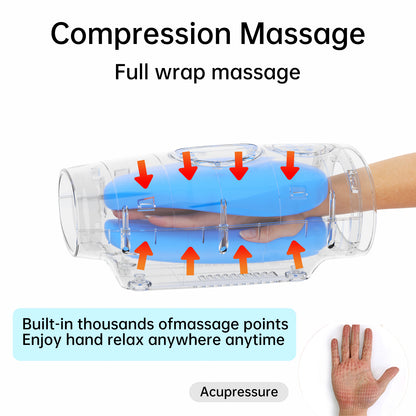 LED Screen Finger Hand Massager Hand Massage With Heat And Compression Quiet Portable Hand Massager 4