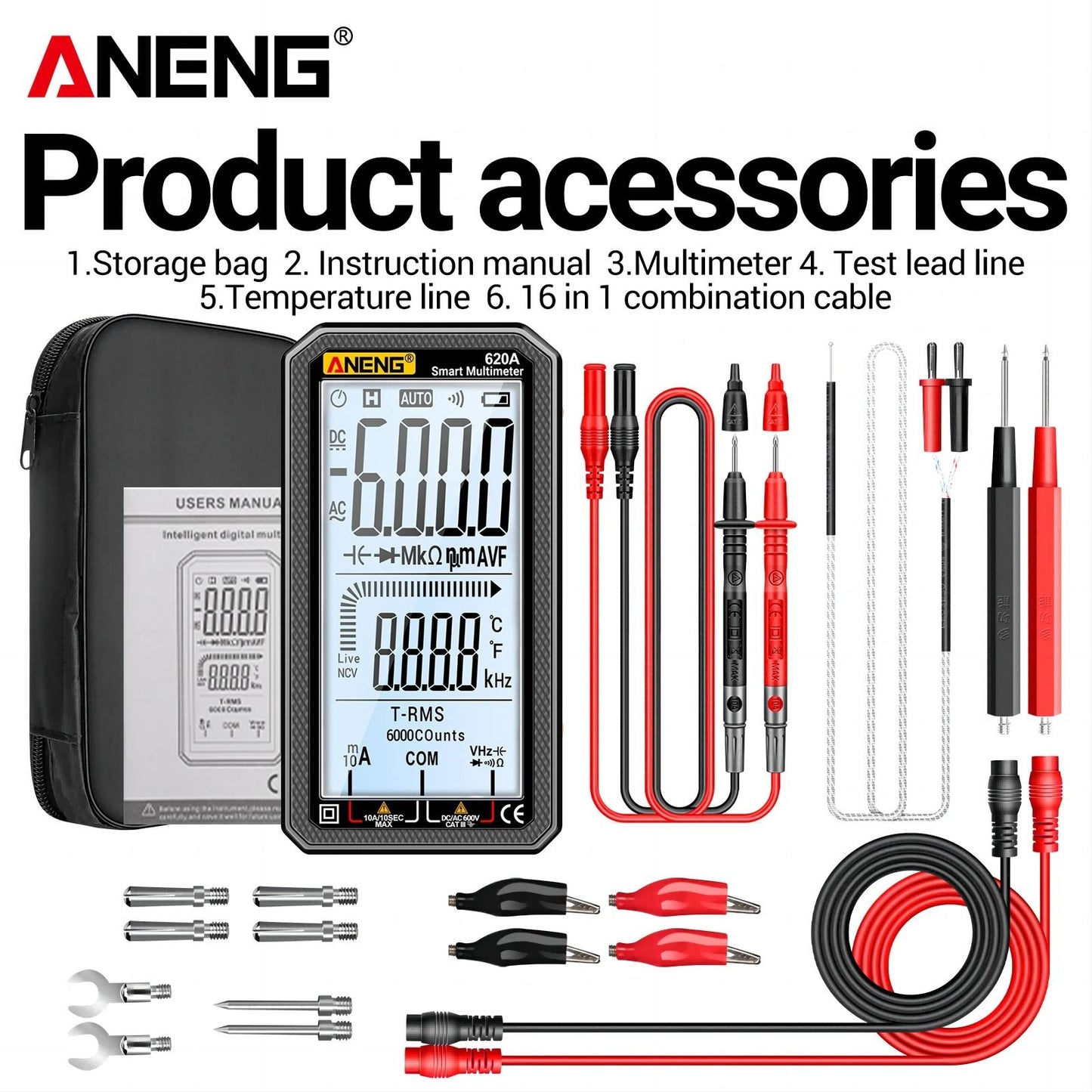 Digital Smart Multimeter With True RMS And 6000 Count Display 10