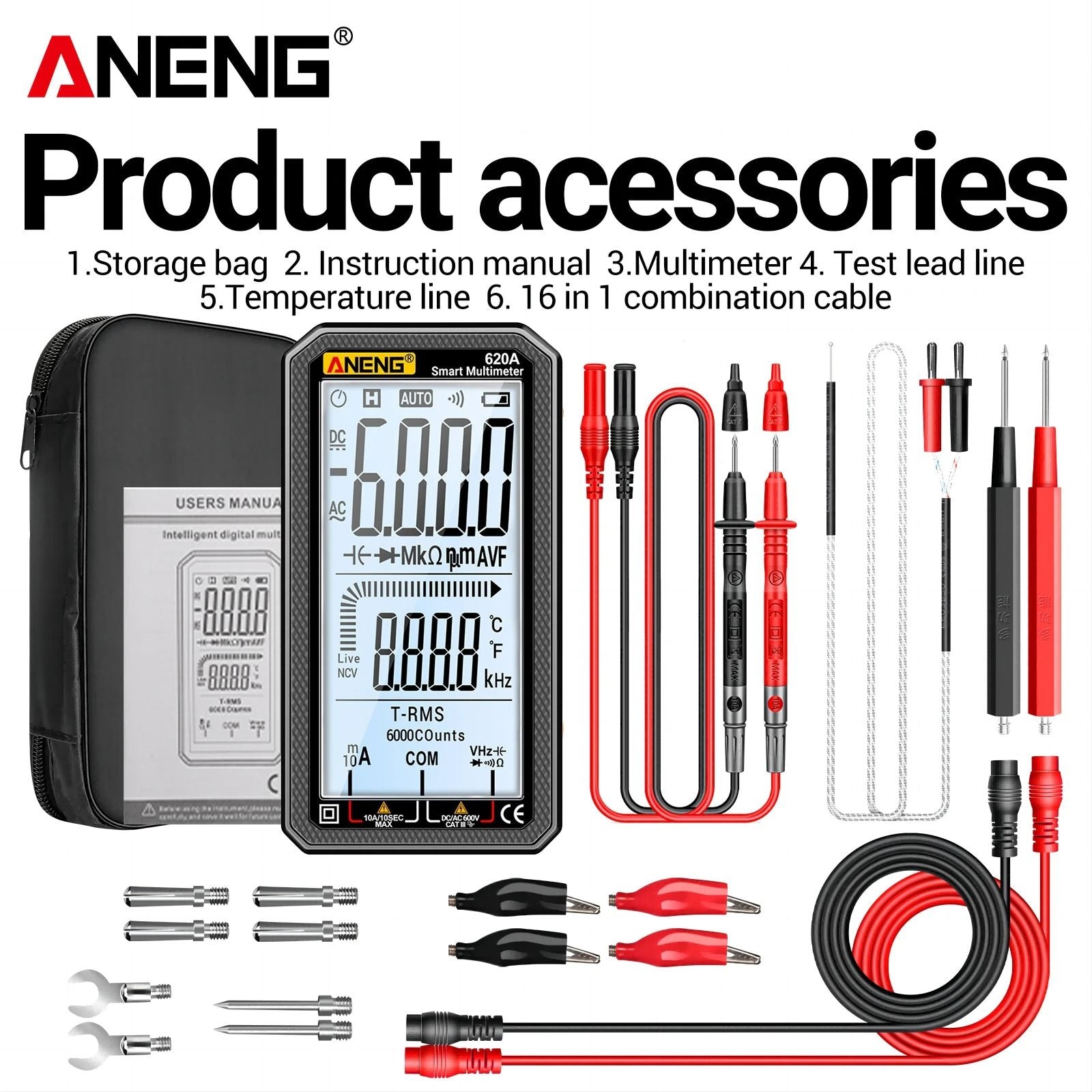 Digital Smart Multimeter With True RMS And 6000 Count Display 10