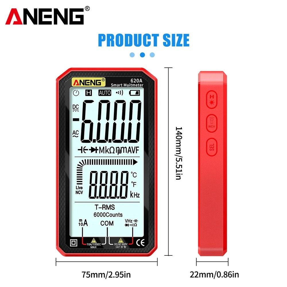 Digital Smart Multimeter With True RMS And 6000 Count Display 4