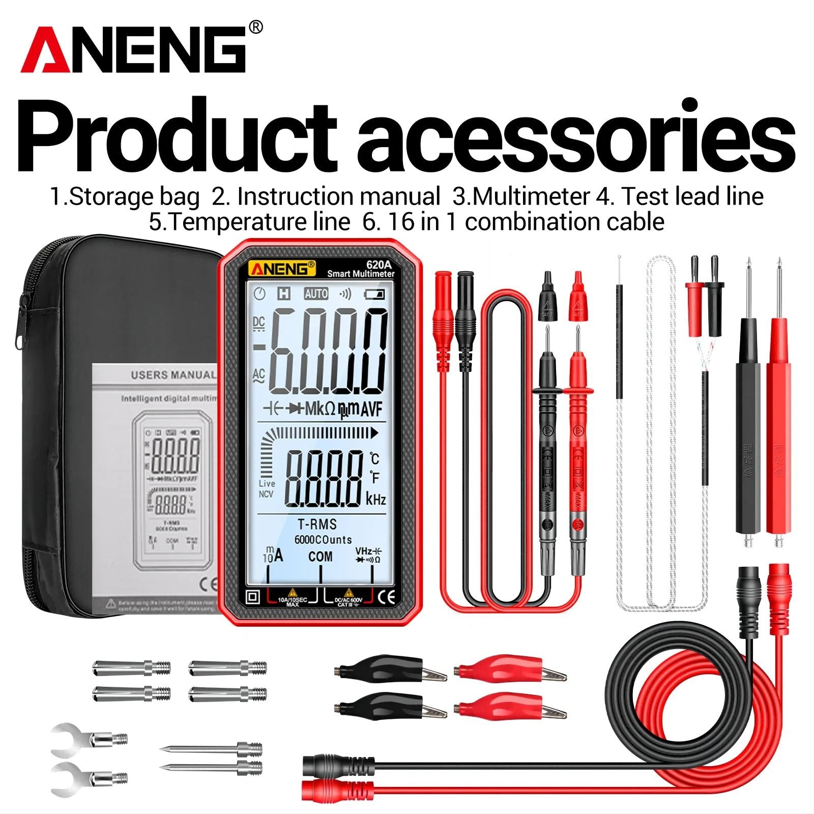 Digital Smart Multimeter With True RMS And 6000 Count Display 8