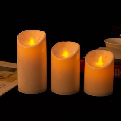 Remote Control Flameless Candles, Realistic Moving Wick Battery Operated Pillar Candles for Wedding, Home Decor