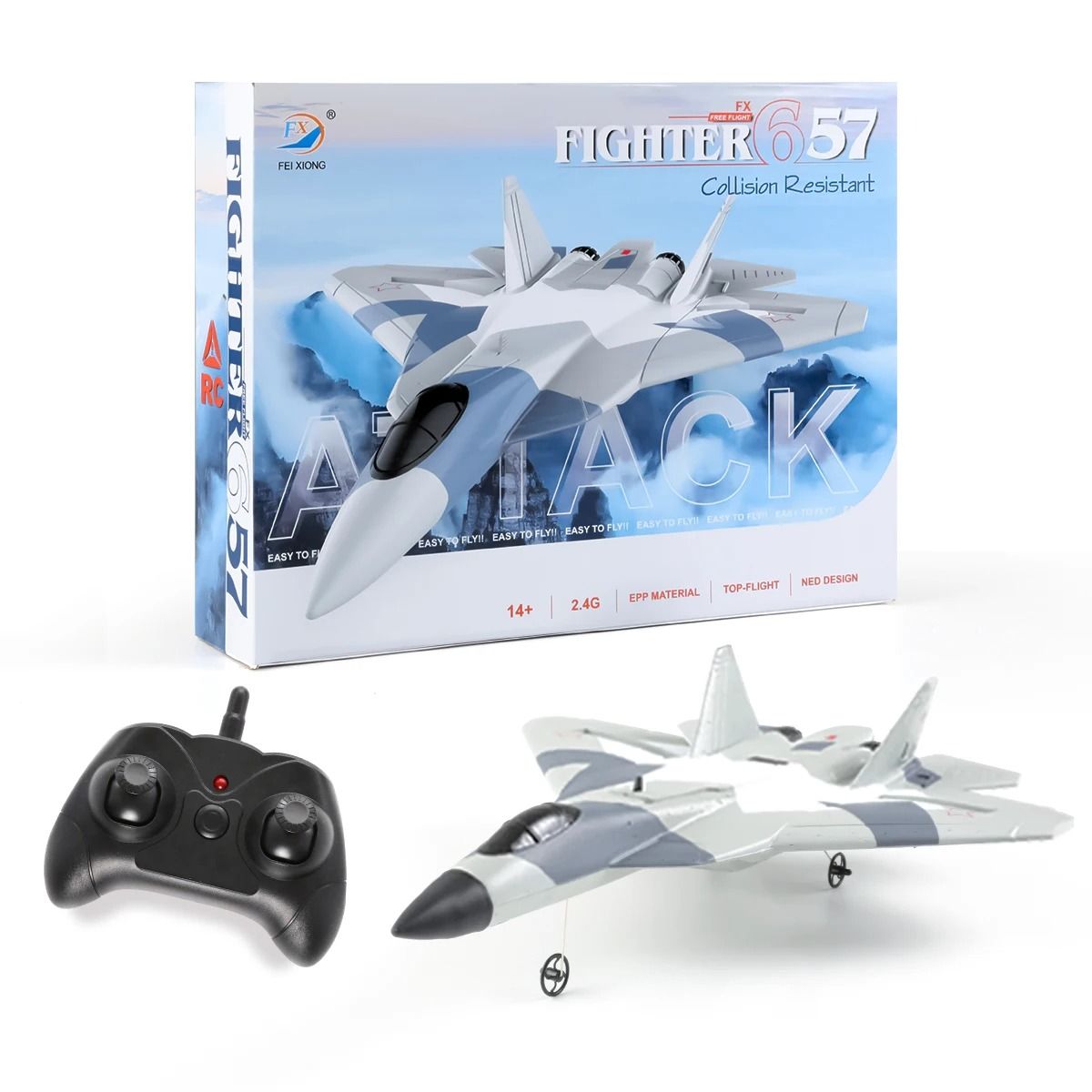 RC Foam SU35 Fighter Jet Glider With Remote Control And LED Lights 12