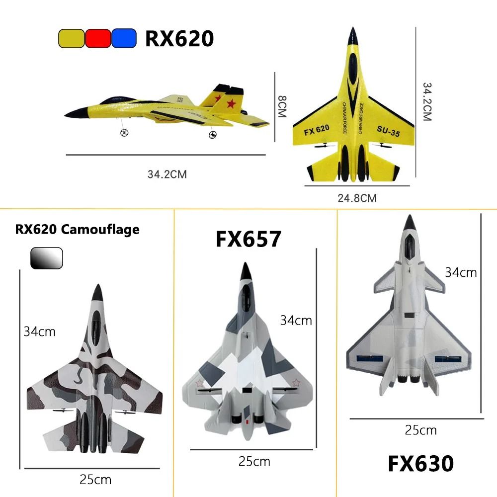 RC Foam SU35 Fighter Jet Glider With Remote Control And LED Lights 2