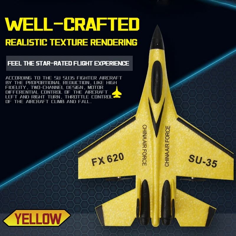 RC Foam SU35 Fighter Jet Glider With Remote Control And LED Lights 4