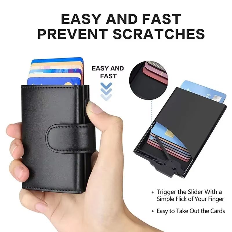 SmartShield RFID Trifold Leather Wallet For Men With Coin Pocket 2