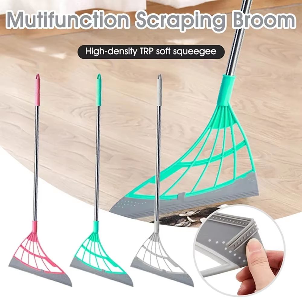 FlexiSweep Silicone Scraper Broom & Floor Wiper for Home Cleaning