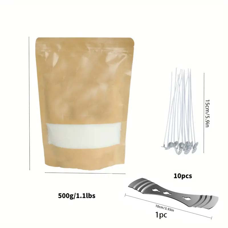 DIY Candle Making Kit, Pearl Candle Wax with Wicks, Refillable Pearled Sand for Pillar Candles, Weddings, Parties