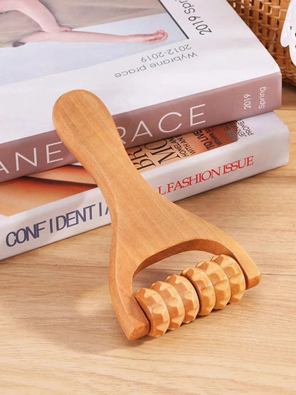 Natural Wooden Roller Body Massager For Neck Shoulder  Relaxation Therapy 1