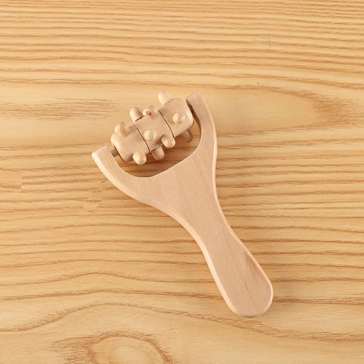 Natural Wooden Roller Body Massager For Neck Shoulder  Relaxation Therapy 4
