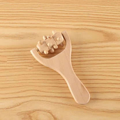 Natural Wooden Roller Body Massager For Neck Shoulder  Relaxation Therapy 4