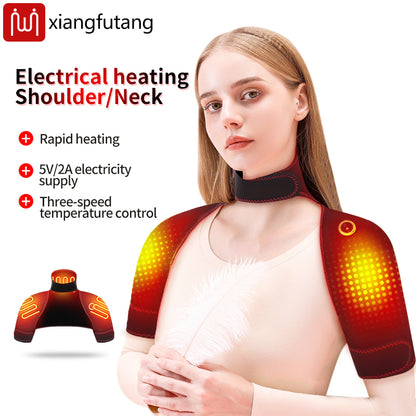 Winter Body Warmer Soft Vest, Hot Compress Relieves Fatigue, Electric Heating Massager Pads for Shoulder Neck Back