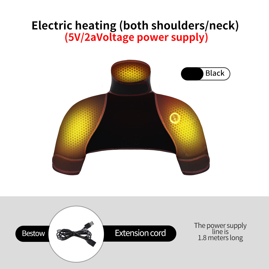 Winter Body Warmer Soft Vest, Hot Compress Relieves Fatigue, Electric Heating Massager Pads for Shoulder Neck Back