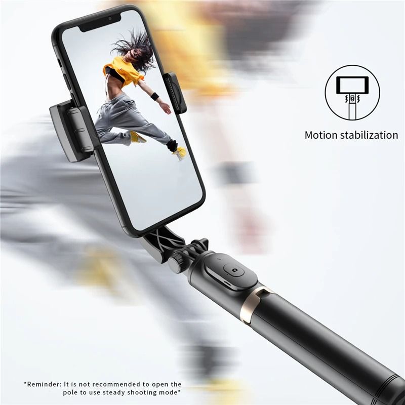 Foldable Gimbal Stabilizer Selfie Stick Tripod With Bluetooth Remote 2