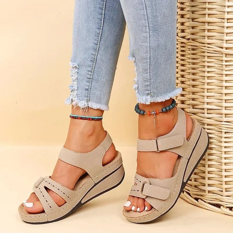 Womens Summer Wedge Sandals With NonSlip Platform Sole 3