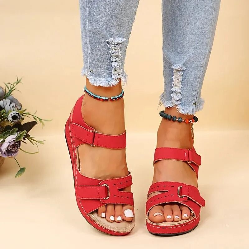 Womens Summer Wedge Sandals With NonSlip Platform Sole 4